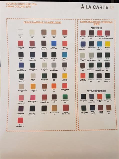 hermes special order color chart 2019|new hermes special orders.